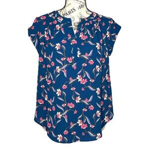 41Hawthorn (S) Morey Split Neck Short Sleeve Blouse - Stitch Fix Floral Top